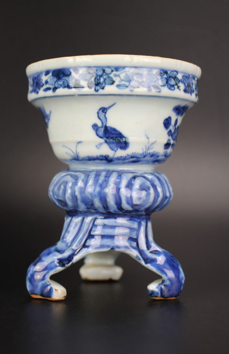 Porcelaine Chinoise Qianlong Bleu Et Blanc 18e Siècle Salières Dynastie Qing Vers 1740-1760-photo-4