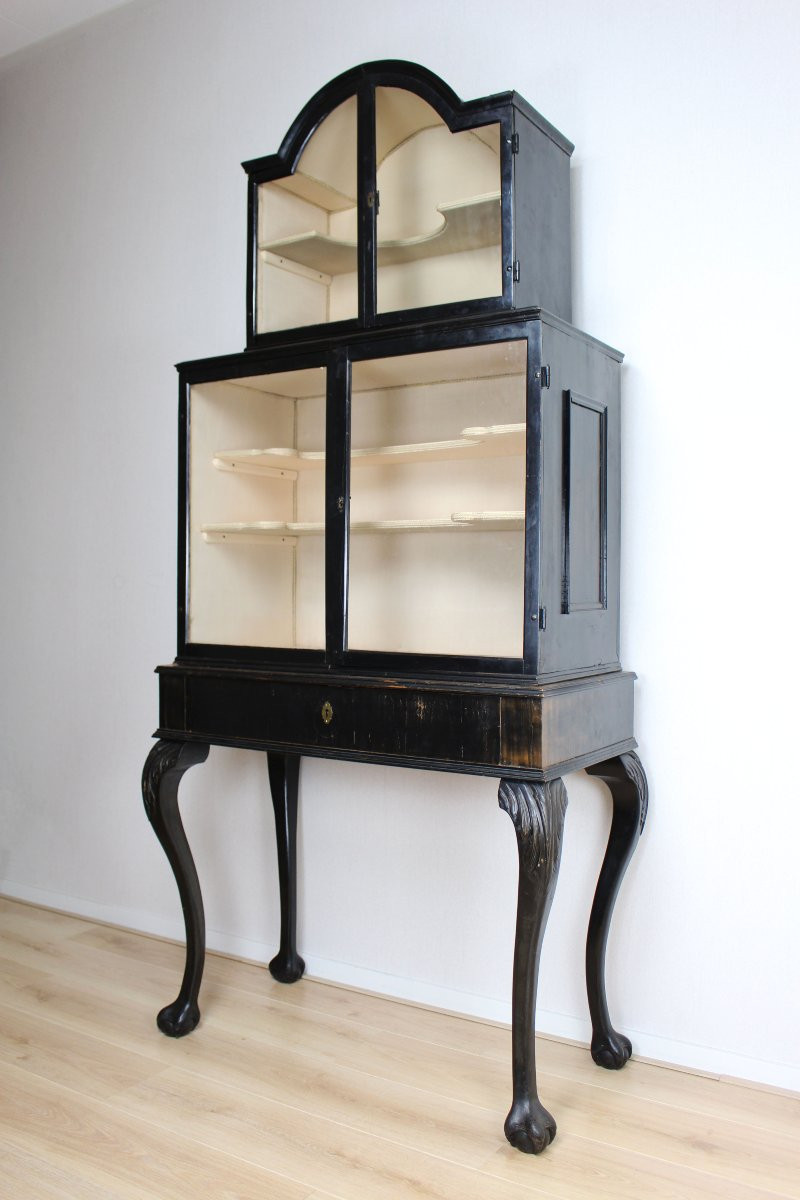 Antique English Victorian Display Cabinet. Late 19th Century, Circa 1890 -photo-4