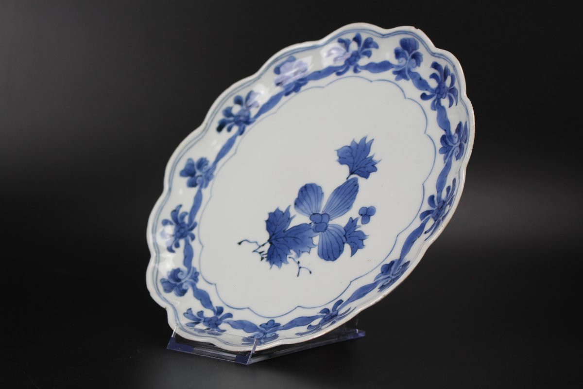 Plat Arita En Porcelaine Japonaise Bleu Et Blanc, époque Edo, Vers 1680-1720, XVIIe/xviiie S.-photo-3