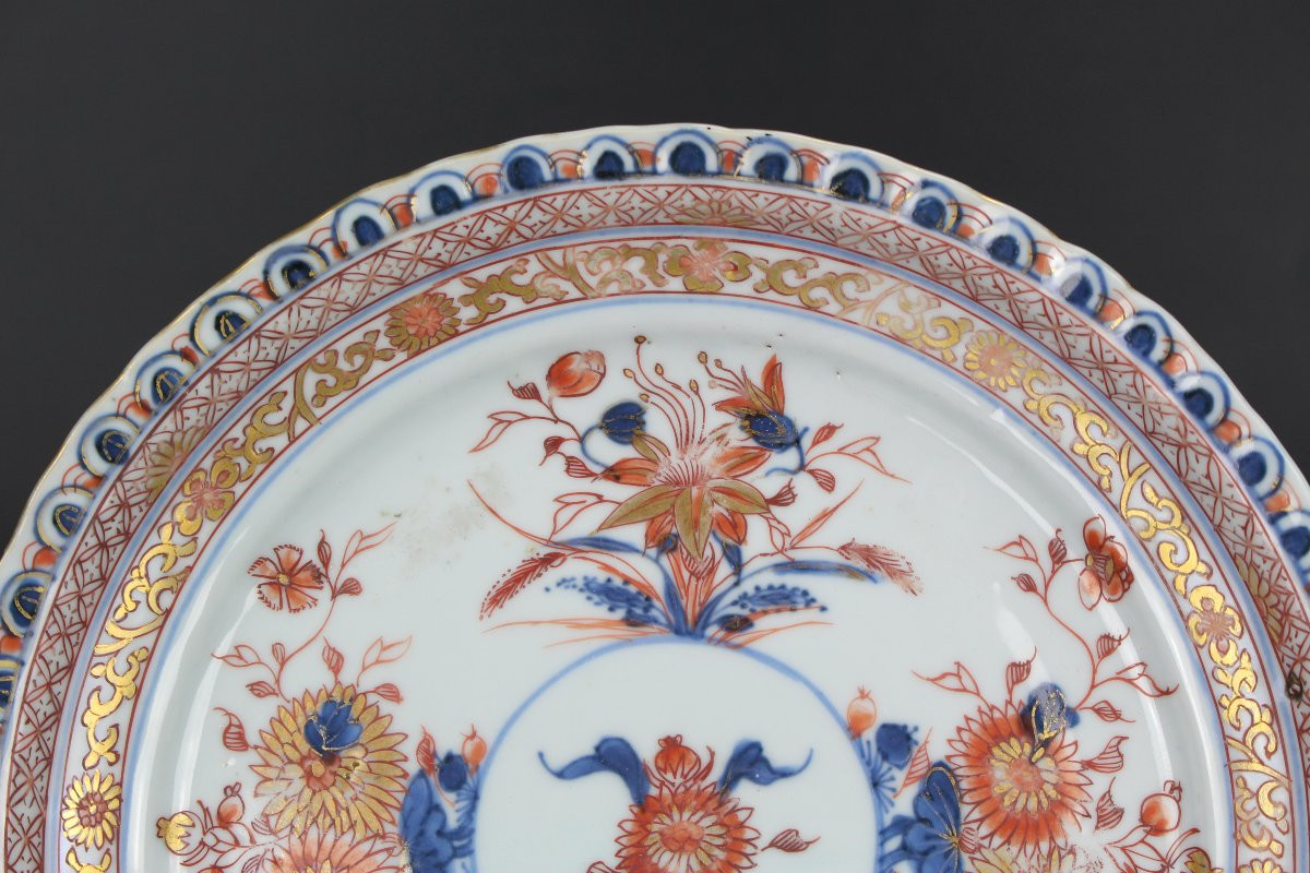 Assiettes en porcelaine chinoise Imari de Kangxi, 5x – XVIIIe siècle, dynastie Qing-photo-4