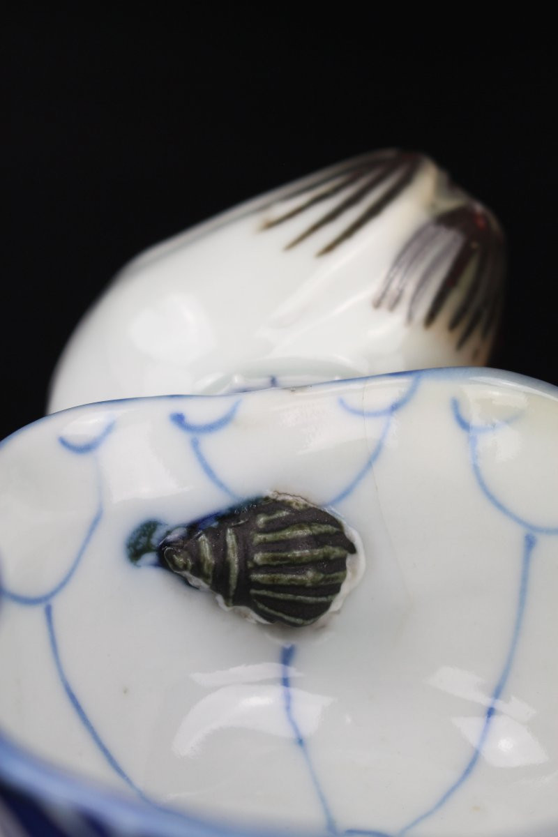 Porcelaine chinoise Kangxi bleu et blanc du XVIIIᵉ siècle, dynastie Qing, compte-gouttes à eau -photo-6