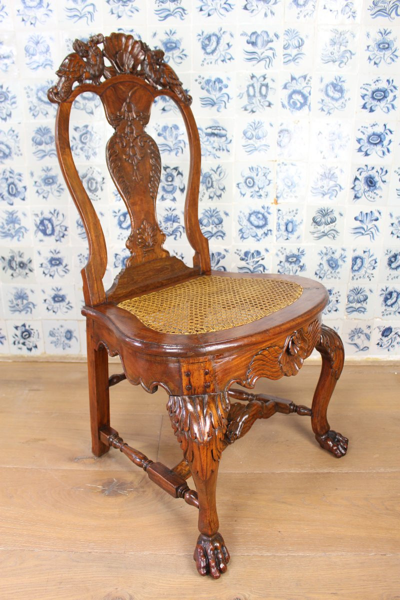 Paire de chaises coloniales hollandaises en bois de satin, Galle, Ceylan, XVIIIe siècle-photo-6