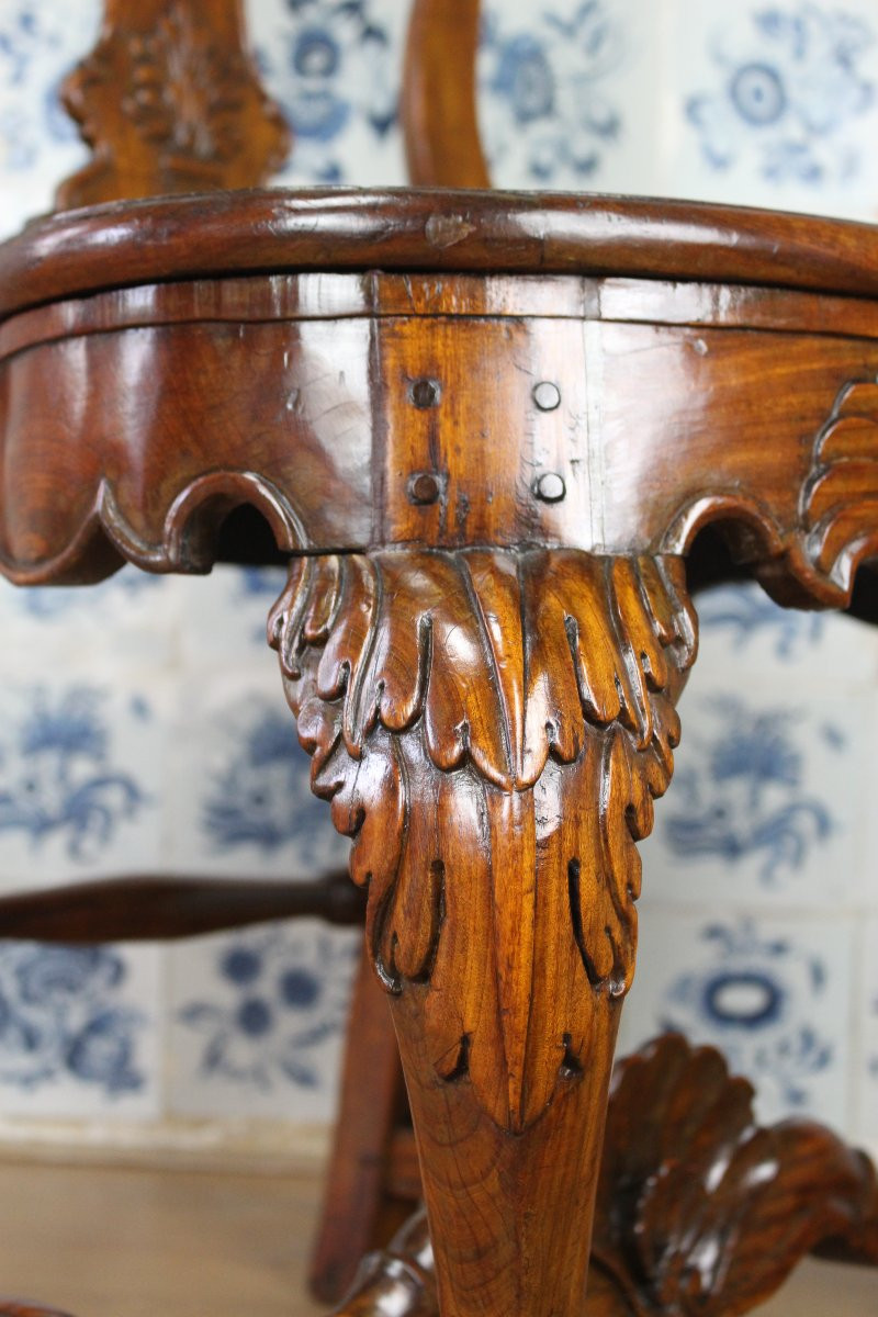 Paire de chaises coloniales hollandaises en bois de satin, Galle, Ceylan, XVIIIe siècle-photo-7