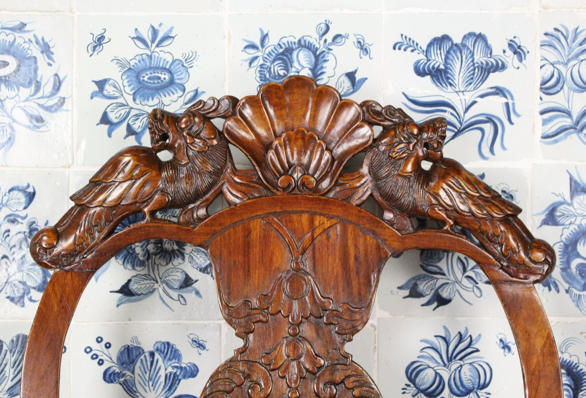 Paire de chaises coloniales hollandaises en bois de satin, Galle, Ceylan, XVIIIe siècle-photo-8