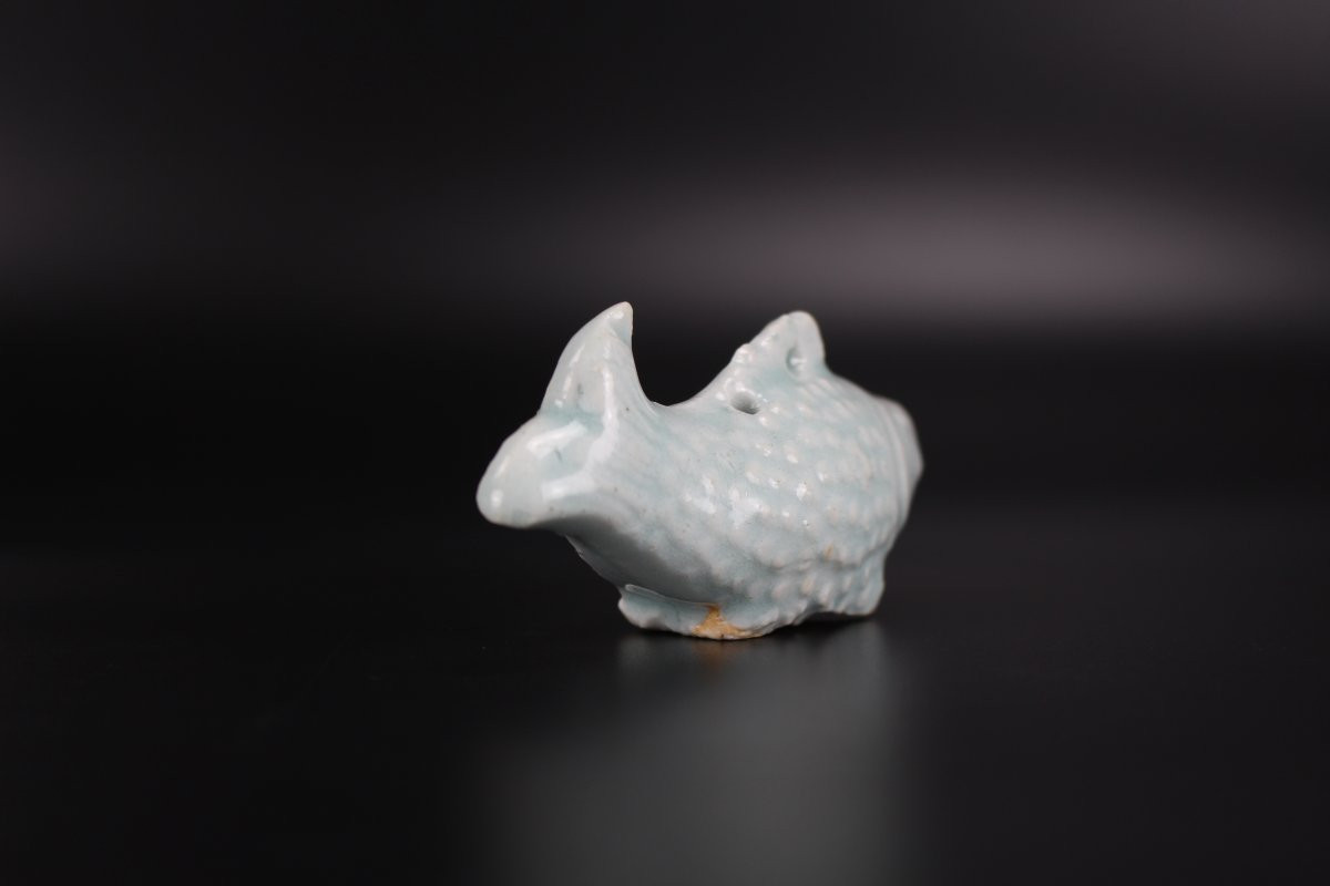 Compte-gouttes en porcelaine chinoise Qingbai, en forme de poisson, dynastie Yuan (1279-1368)-photo-5