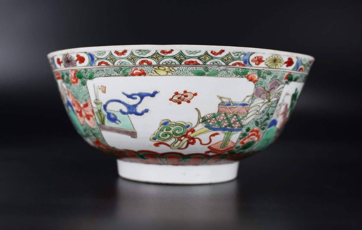A Chinese Porcelain Famille Verte Bowl, Kangxi Period, 17th / 18th Century, Qing Dynasty-photo-4