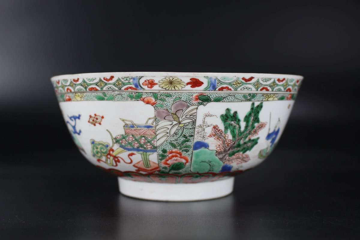 A Chinese Porcelain Famille Verte Bowl, Kangxi Period, 17th / 18th Century, Qing Dynasty-photo-5