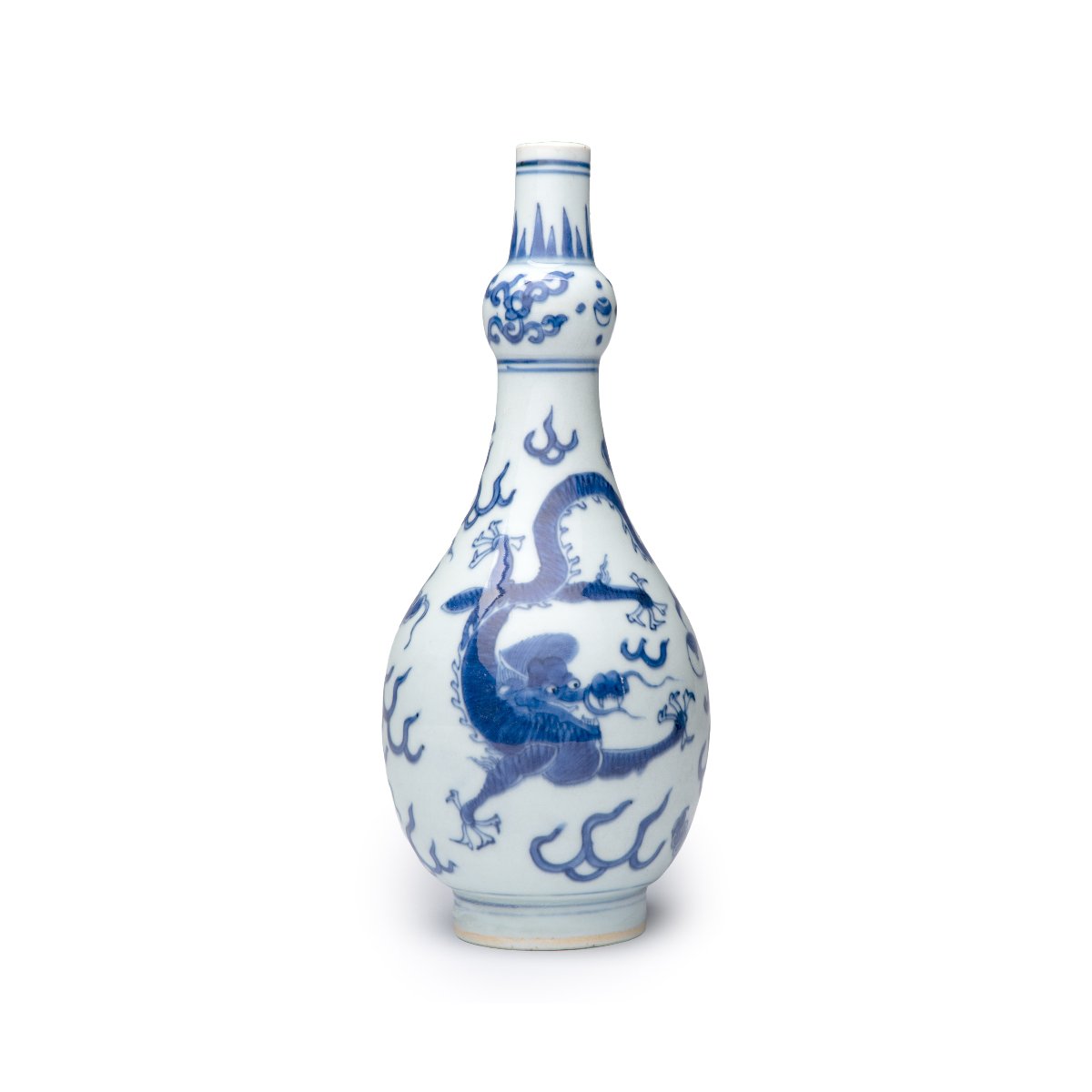 Vase chinois bleu et blanc à décor de « dragon », période Shunzhi (1644-1661)