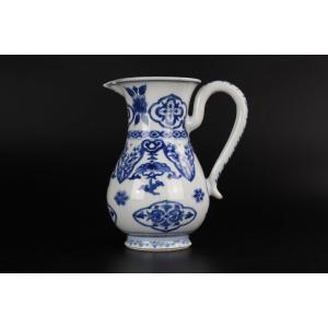 Pichet Kangxi En Porcelaine Chinoise Bleu Et Blanc Dynastie Qing Antique 17ème/18ème Siècle