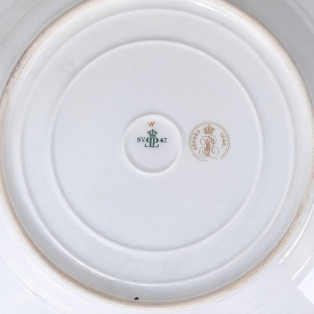 Sèvres - assiette du service du roi Louis-Philippe au château de Neuilly XIXe 1847-photo-3