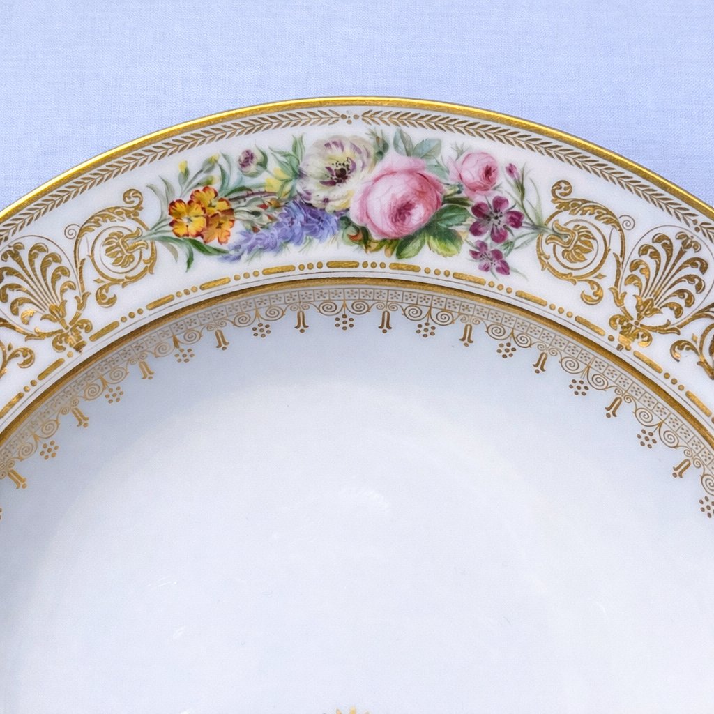 Sèvres - assiette du service du roi Louis-Philippe au château de Neuilly XIXe 1847-photo-4