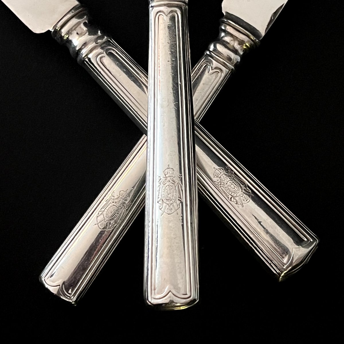 Emperor Napoleon III Silver-plated Service Knives - Second Empire - Christofle-photo-1