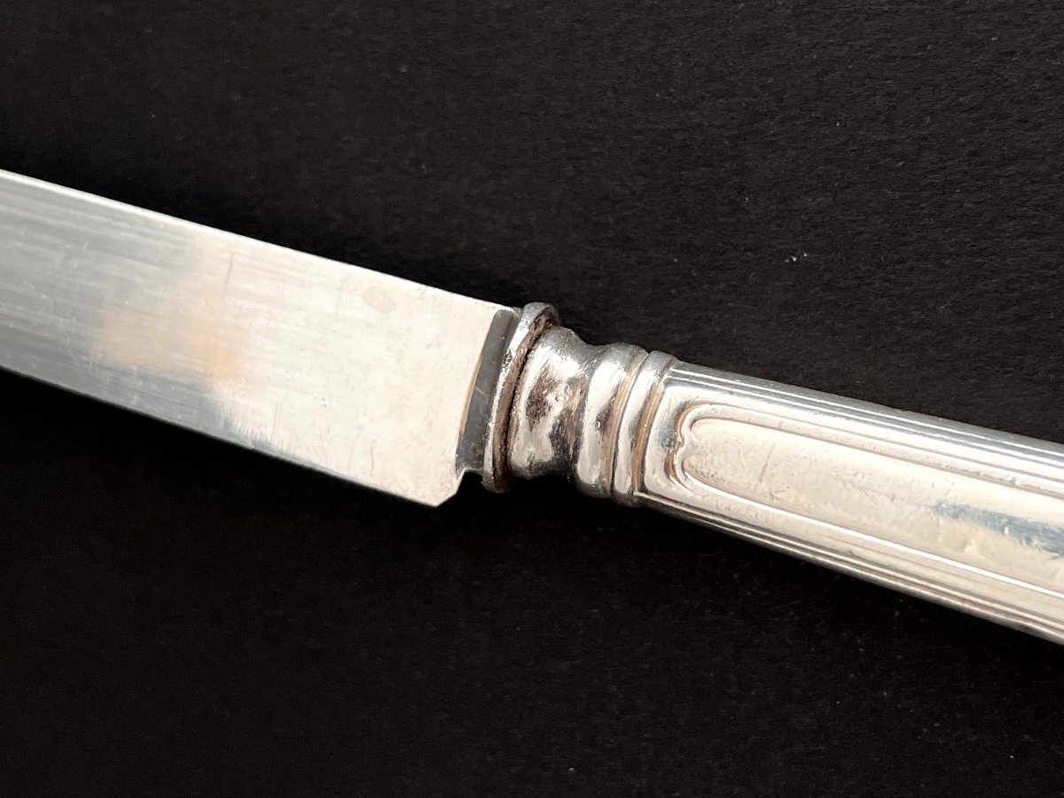 Emperor Napoleon III Silver-plated Service Knives - Second Empire - Christofle-photo-2