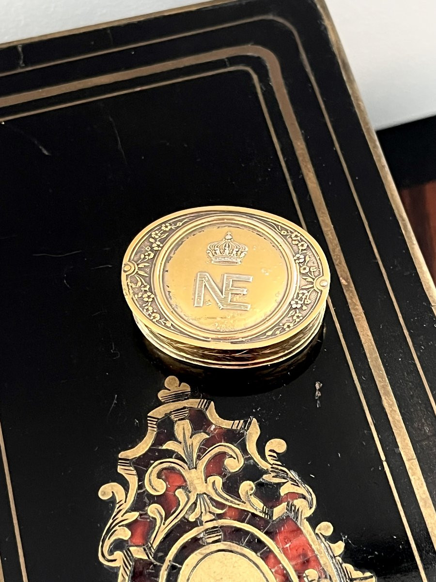 Vermeil Pill Box With Napoleon III And Eugenie Under Imperial Crown, Hénin-photo-4