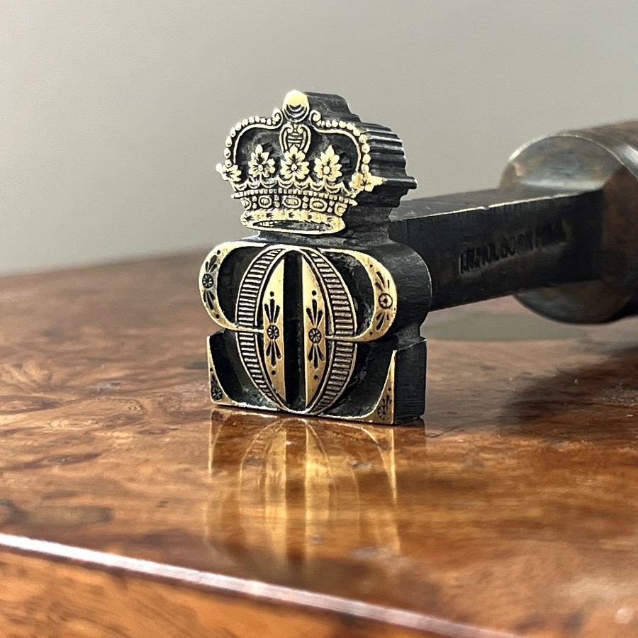 Louis-philippe d'Orléans Gilding Iron For Bookbinding - Royal