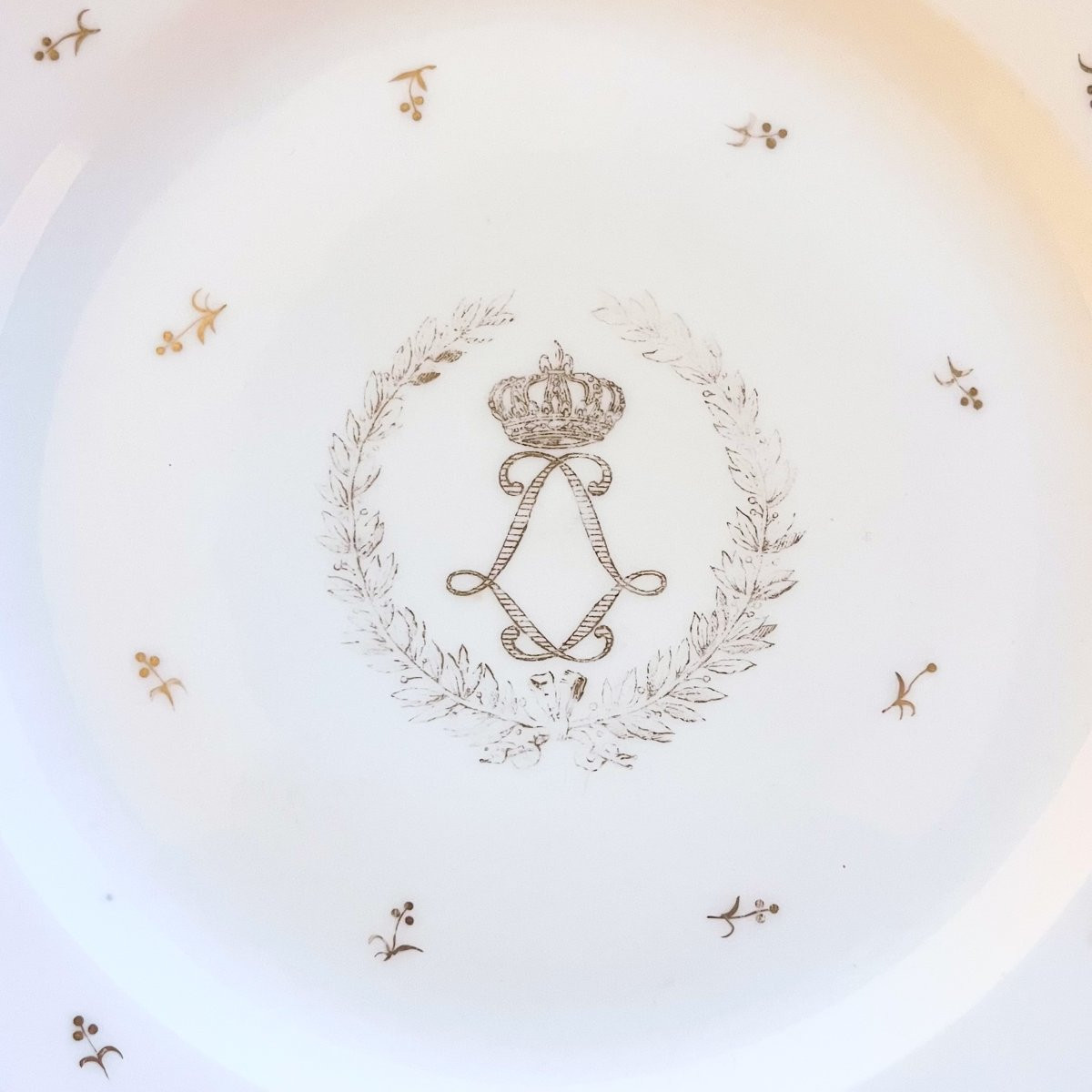 Assiette du Service des Princes de Louis XVIII / Service des Grands Officiers Napoléon I Sèvres-photo-3