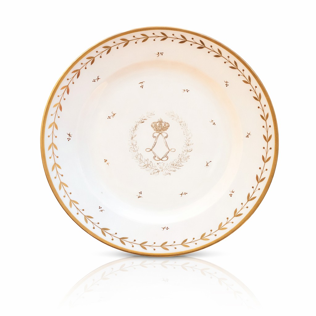 Assiette du Service des Princes de Louis XVIII / Service des Grands Officiers Napoléon I Sèvres