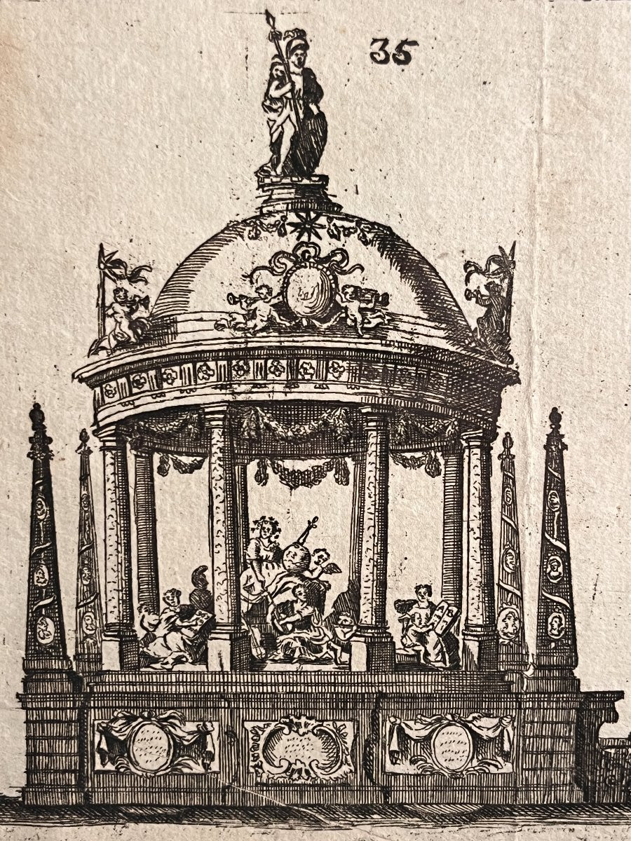 Procession pour le Jubilé de sept cens ans De Saint Macaire en 1767 - Eau Forte XVIIIe -photo-3