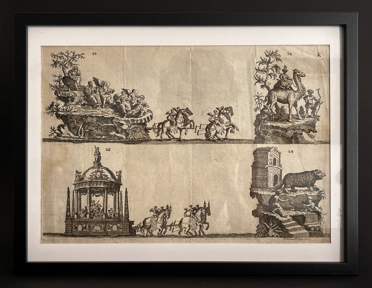 Procession pour le Jubilé de sept cens ans De Saint Macaire en 1767 - Eau Forte XVIIIe -photo-1