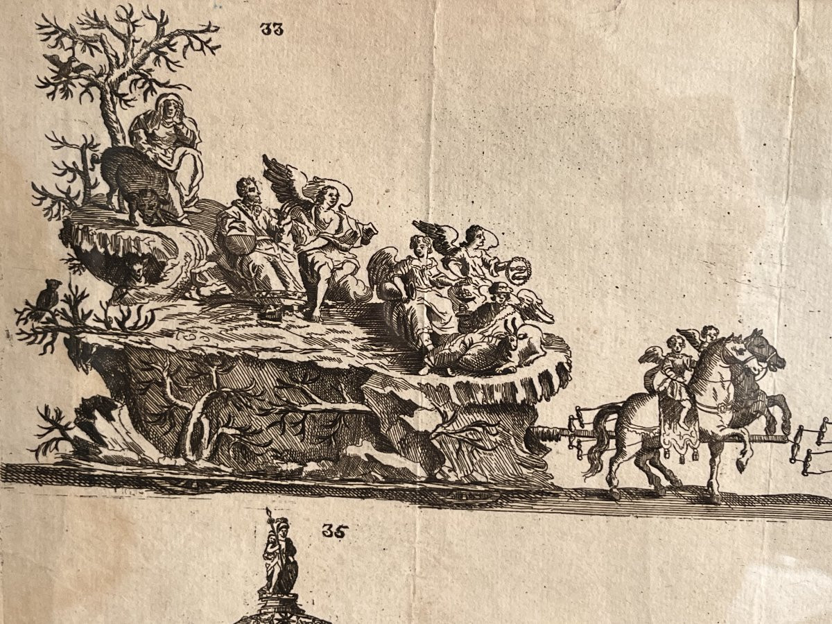 Procession pour le Jubilé de sept cens ans De Saint Macaire en 1767 - Eau Forte XVIIIe -photo-3