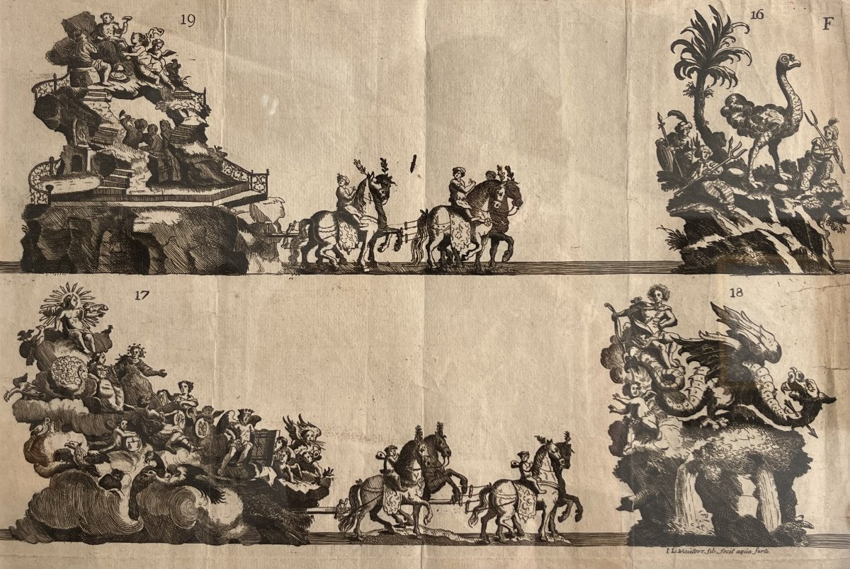 Procession pour le Jubilé de sept cens ans De Saint Macaire en 1767 - Eau Forte XVIIIe-photo-2