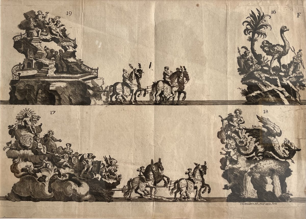 Procession pour le Jubilé de sept cens ans De Saint Macaire en 1767 - Eau Forte XVIIIe-photo-2