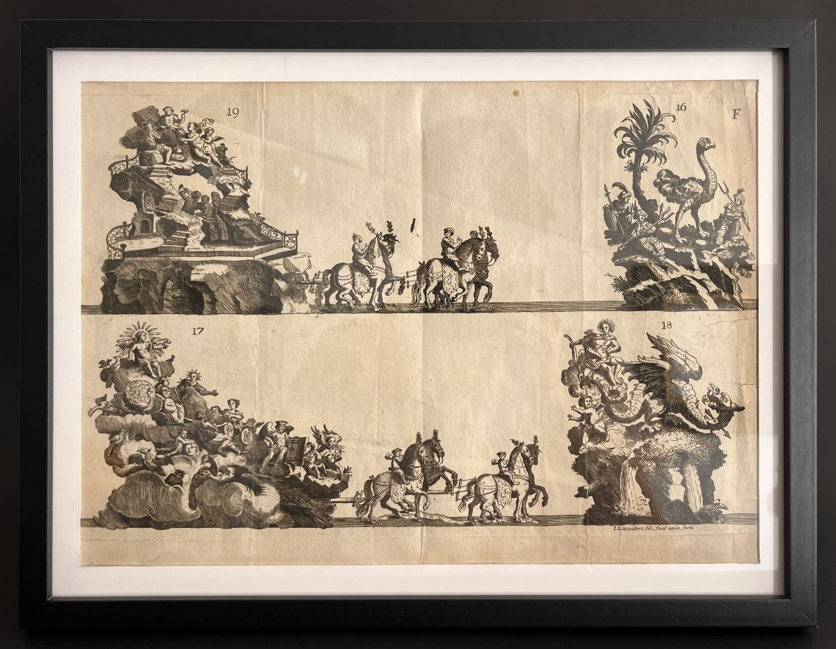 Procession pour le Jubilé de sept cens ans De Saint Macaire en 1767 - Eau Forte XVIIIe-photo-2