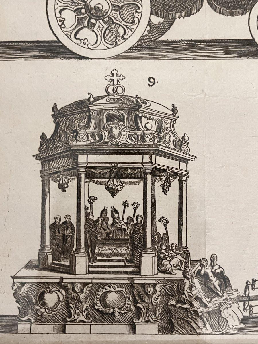Procession pour le Jubilé de sept cens ans De Saint Macaire en 1767 - Eau Forte XVIIIe-photo-3
