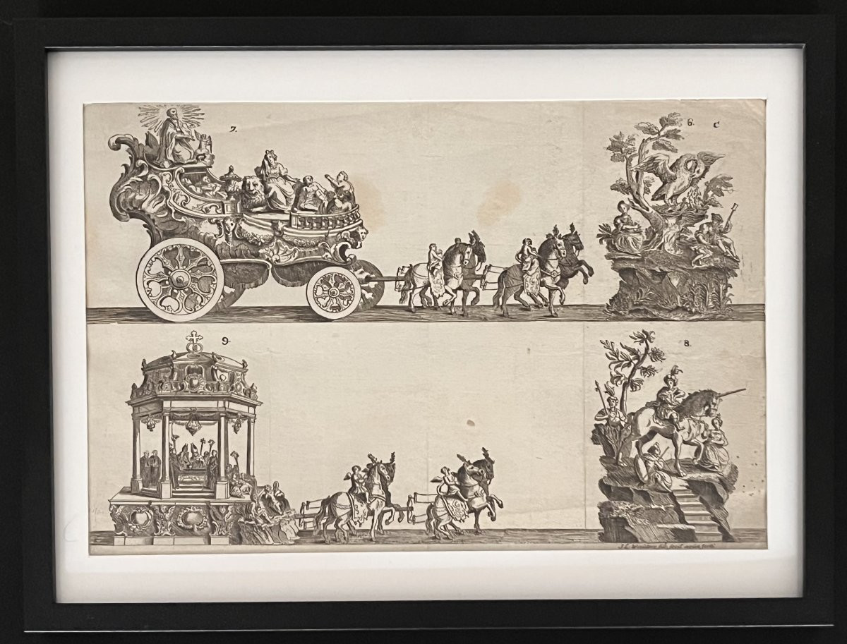 Procession pour le Jubilé de sept cens ans De Saint Macaire en 1767 - Eau Forte XVIIIe-photo-1