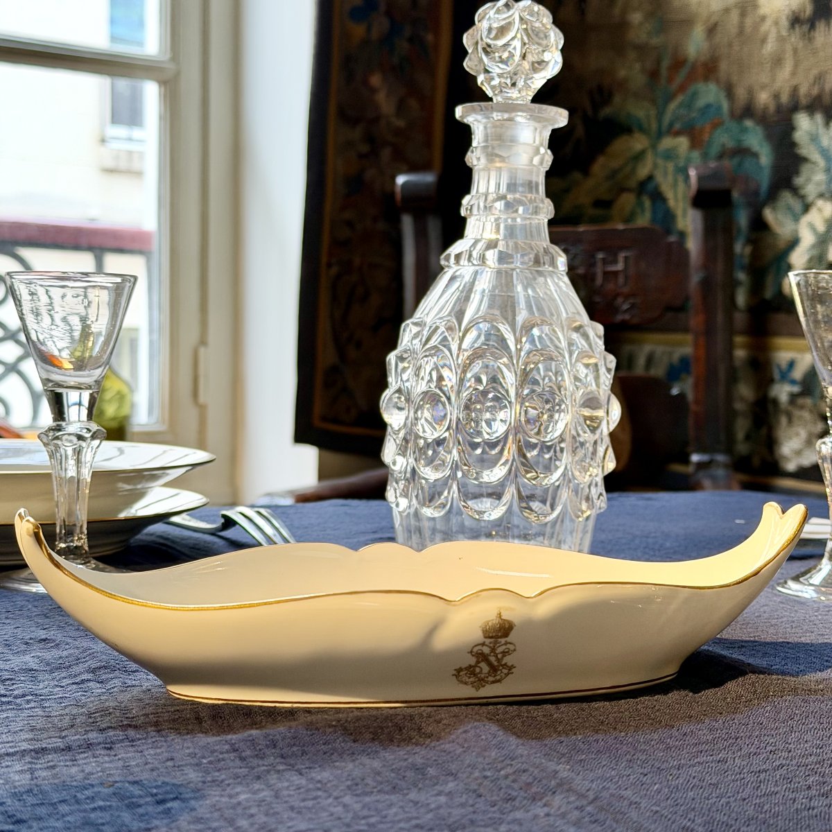 19th-century Sèvres Porcelain Butter Dish From The Ball Service Of Emperor Napoleon III