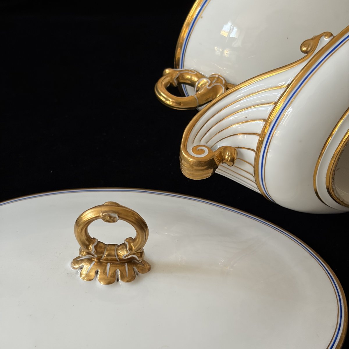 Sucrier en porcelaine de Sèvres - XIX époque Second Empire-photo-3