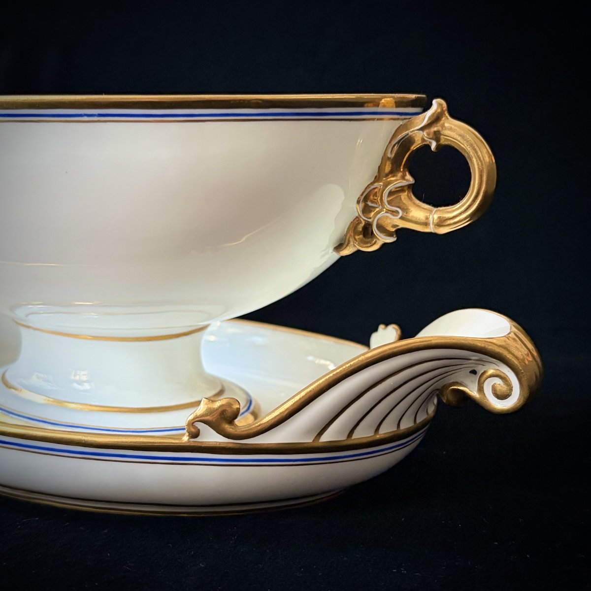 Sucrier en porcelaine de Sèvres - XIX époque Second Empire-photo-4