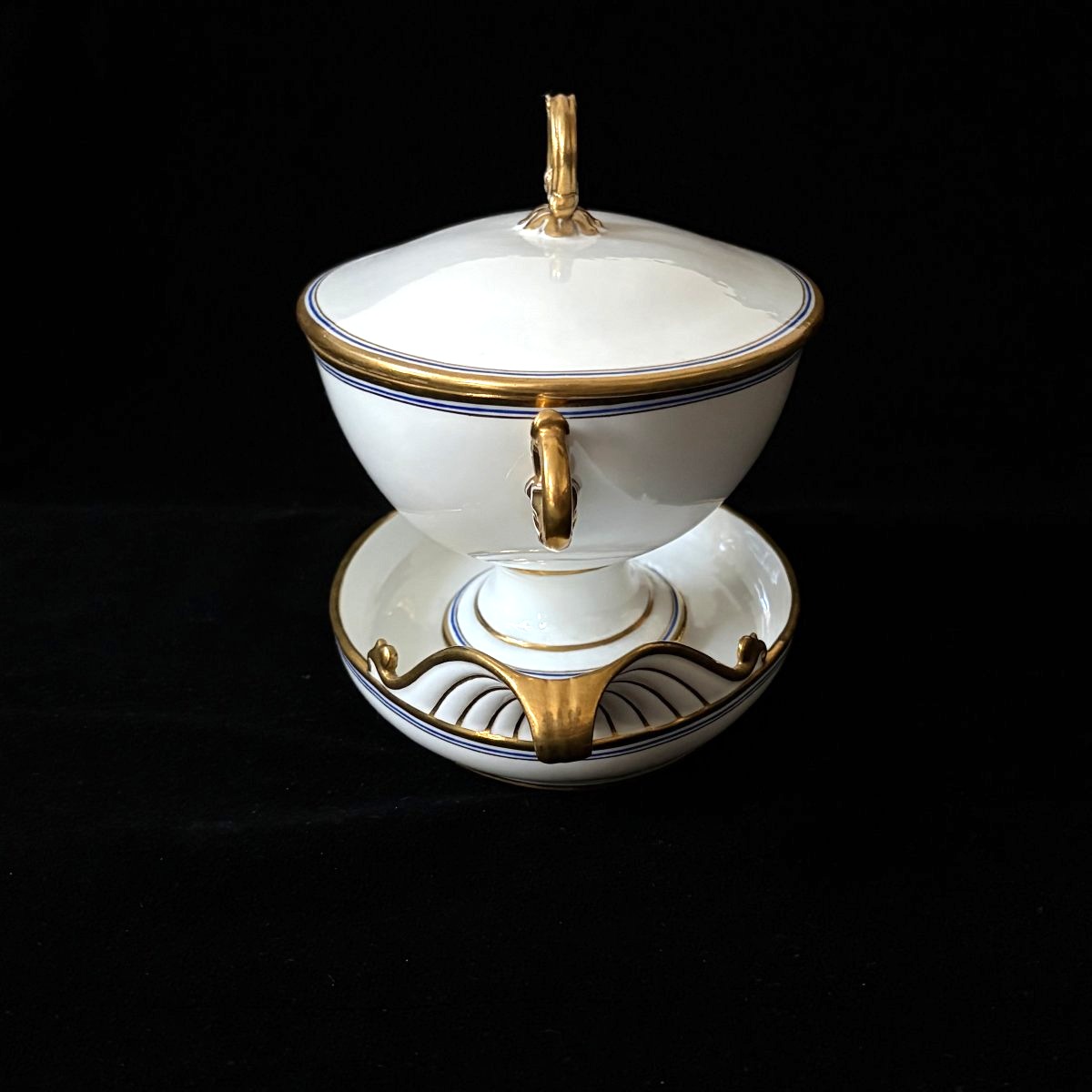 Sucrier en porcelaine de Sèvres - XIX époque Second Empire-photo-2