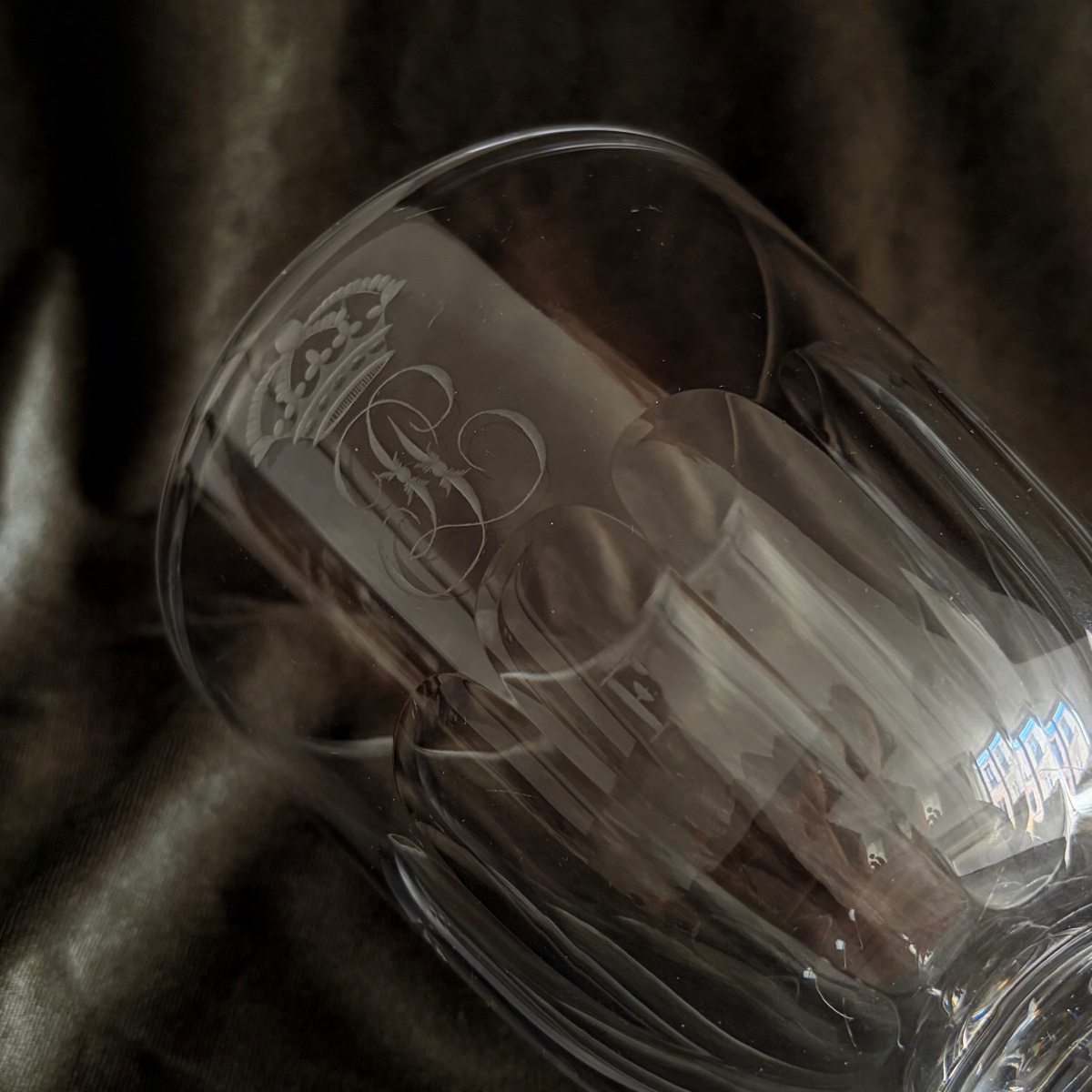 Verre à bière du roi Louis-Philippe au Château de Fontainebleau - XIXe -photo-3