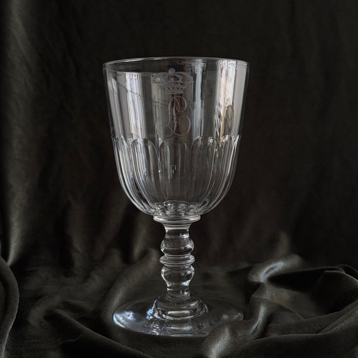 Verre à bière du roi Louis-Philippe au Château de Fontainebleau - XIXe -photo-4