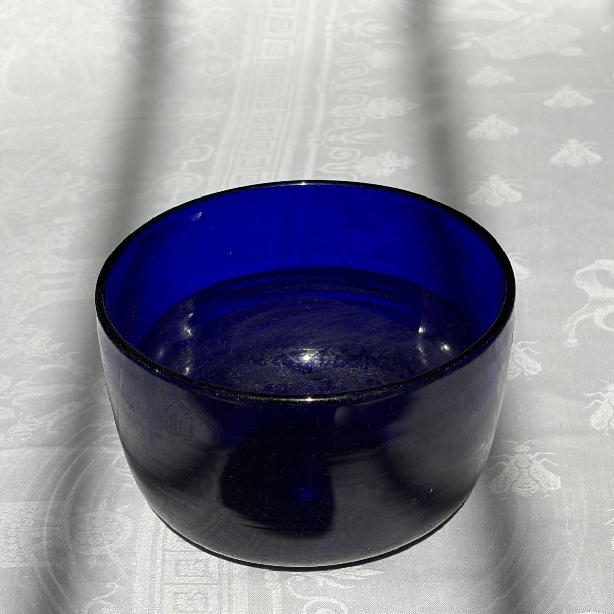 Rince-doigts du service de l'Empereur Napoléon III en cristal de Baccarat gravé au chiffre-photo-3