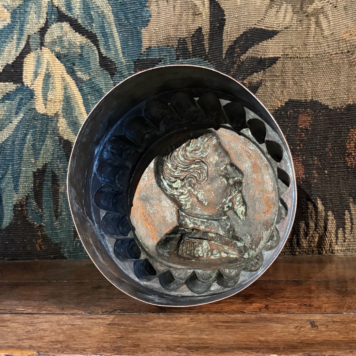 Copper Mold Featuring The Profile Of Emperor Napoleon III, Second Empire Period-photo-4