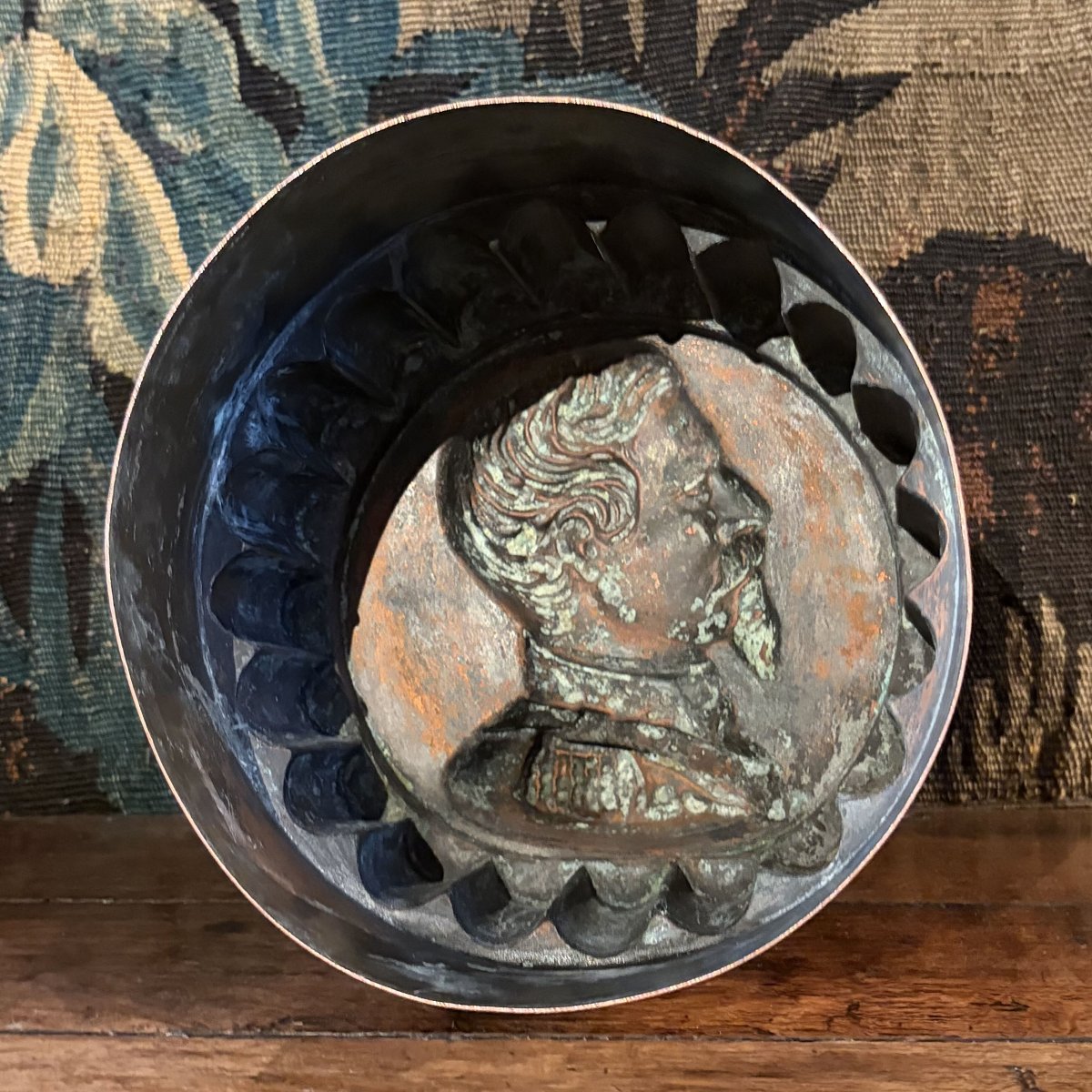 Copper Mold Featuring The Profile Of Emperor Napoleon III, Second Empire Period-photo-5