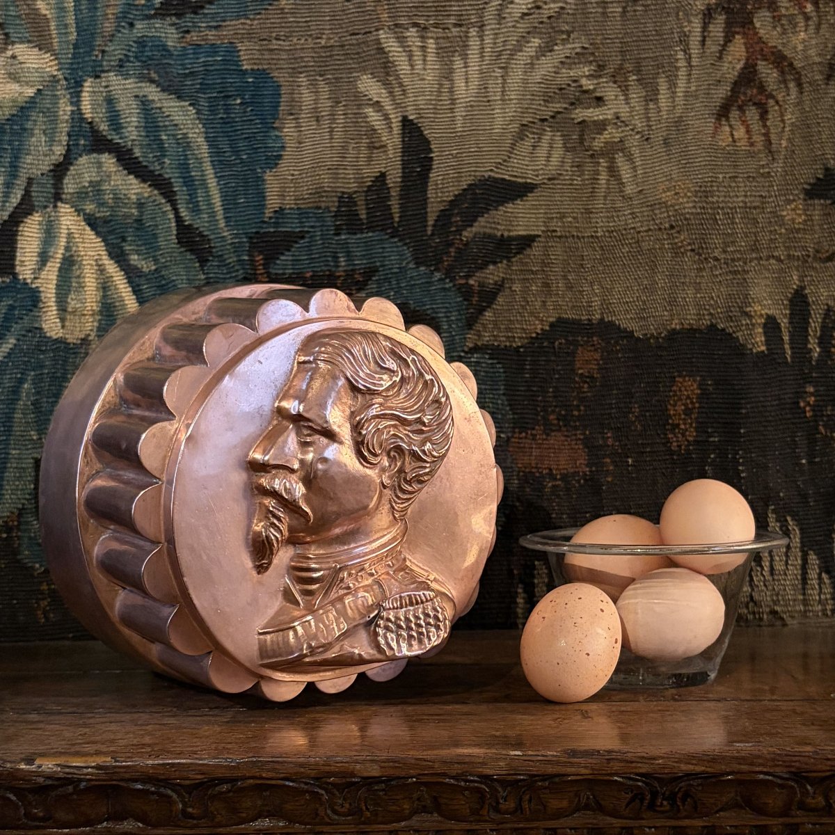 Copper Mold Featuring The Profile Of Emperor Napoleon III, Second Empire Period