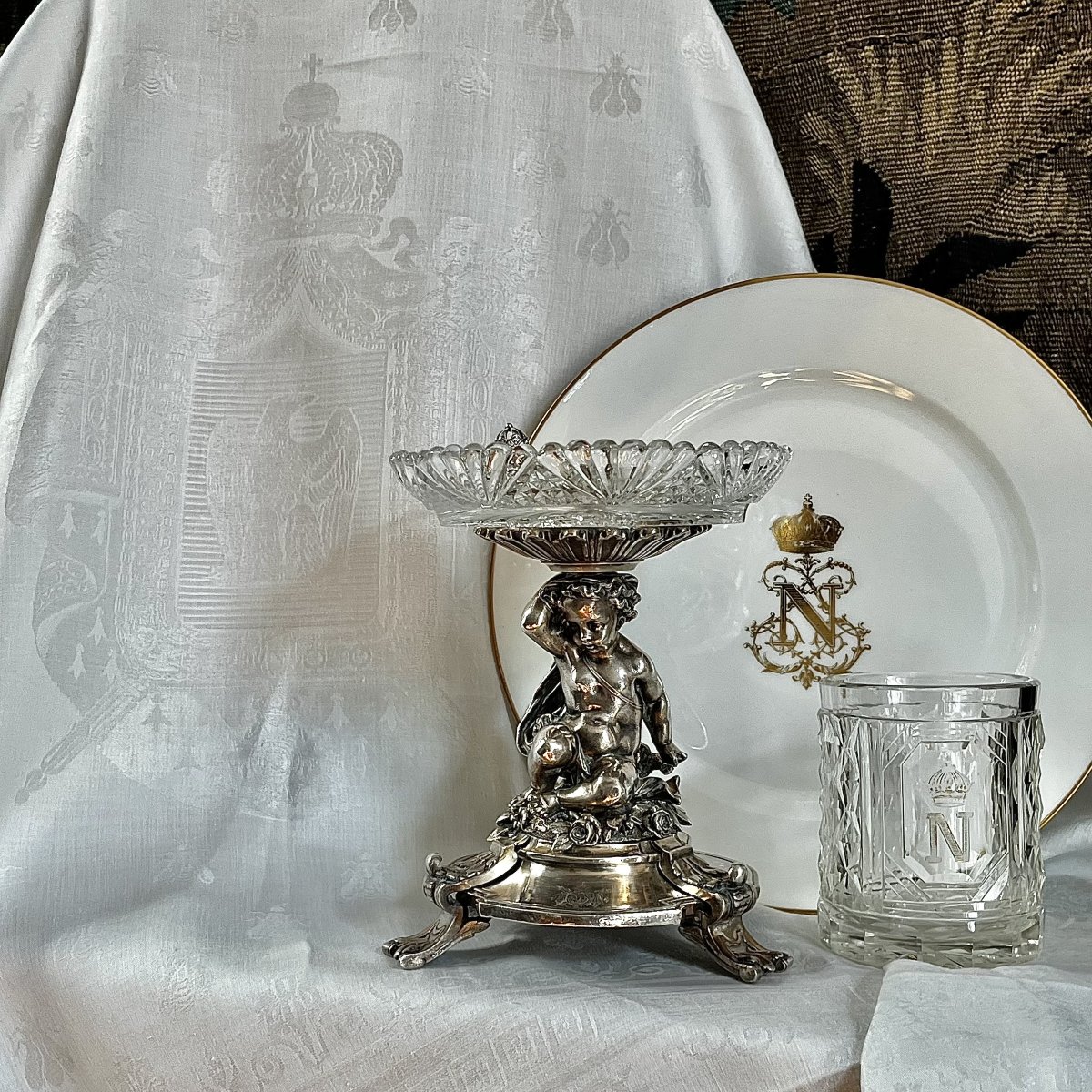 Christofle Dish From Emperor Napoleon III's Service, Engraved With The Imperial Coat Of Arms-photo-2