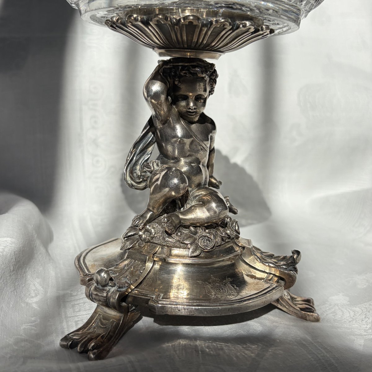 Christofle Dish From Emperor Napoleon III's Service, Engraved With The Imperial Coat Of Arms-photo-3