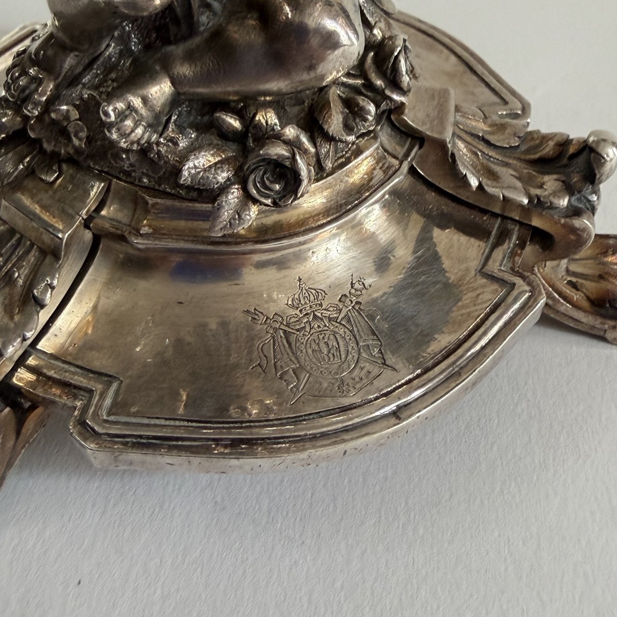 Christofle Dish From Emperor Napoleon III's Service, Engraved With The Imperial Coat Of Arms-photo-5