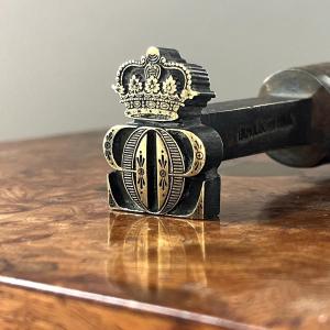 Louis-philippe d'Orléans Gilding Iron For Bookbinding - Royal
