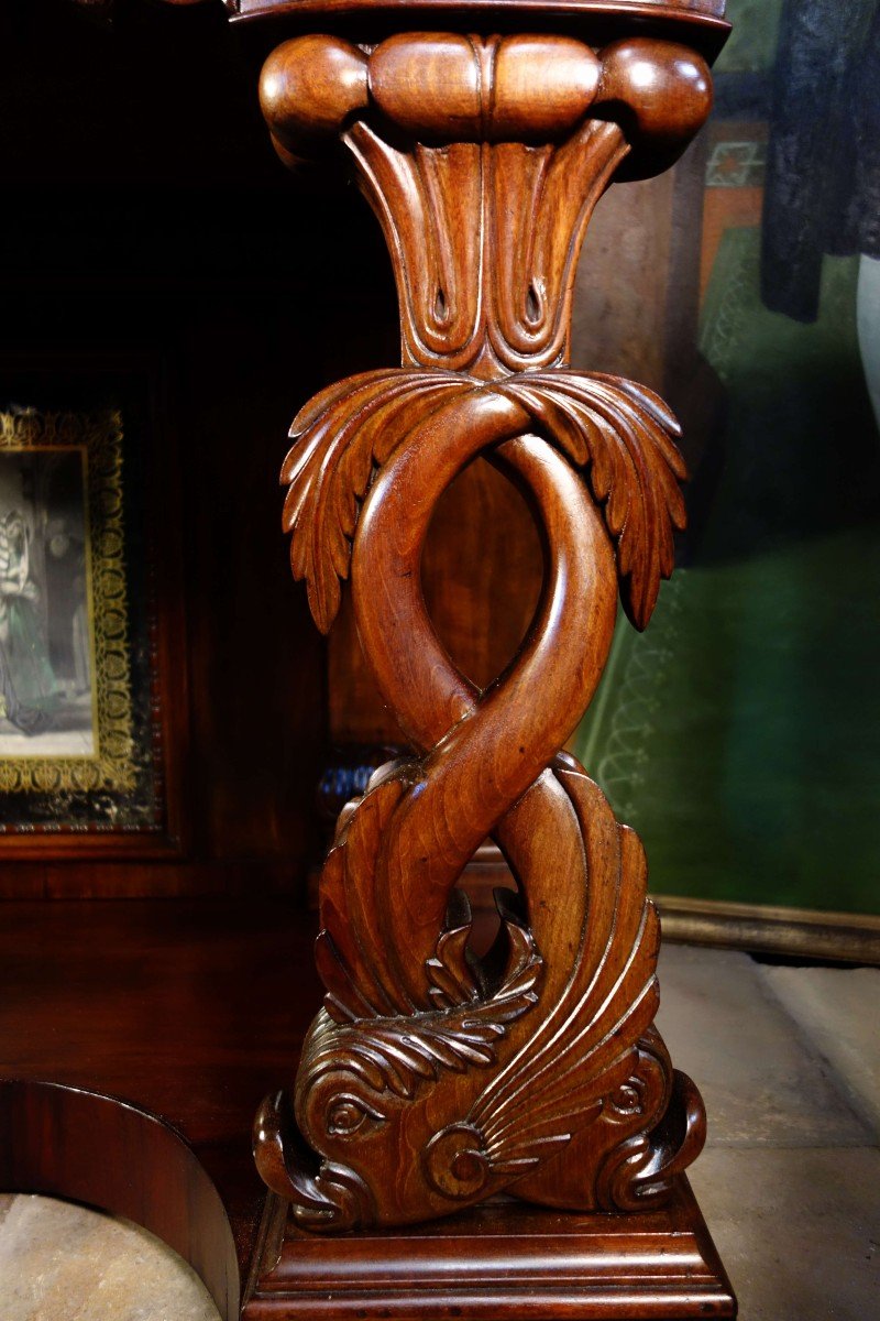 Dolphin Wedding Console In Mahogany From Cuba-photo-4