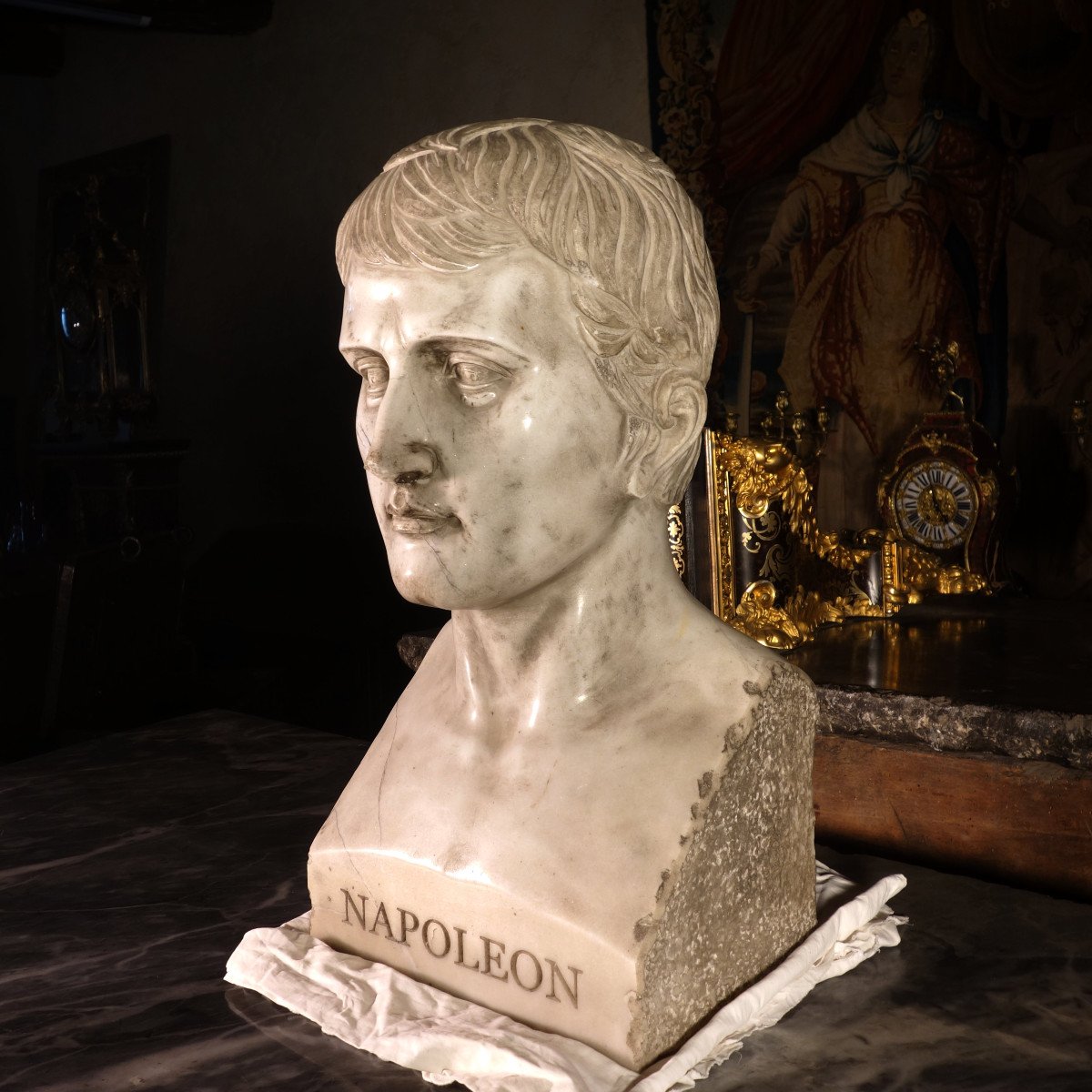 Buste De Napoléon En Marbre De Carrare, D’après Chaudet-photo-4