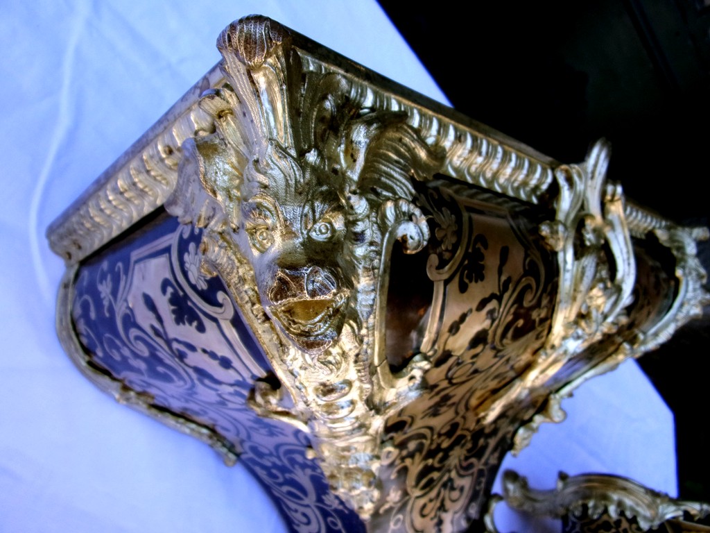 Cartel Boulle Marquetry "the Chinese" Stamped Foullet, 143 Cm, Eighteenth-photo-3