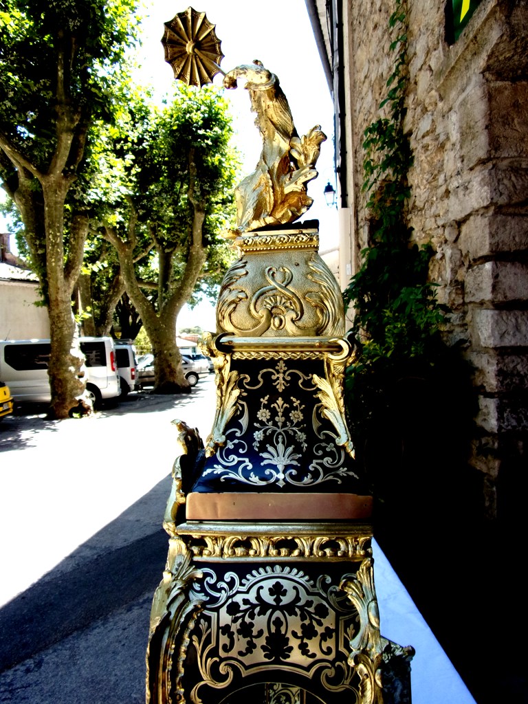Cartel Boulle Marquetry "the Chinese" Stamped Foullet, 143 Cm, Eighteenth-photo-5