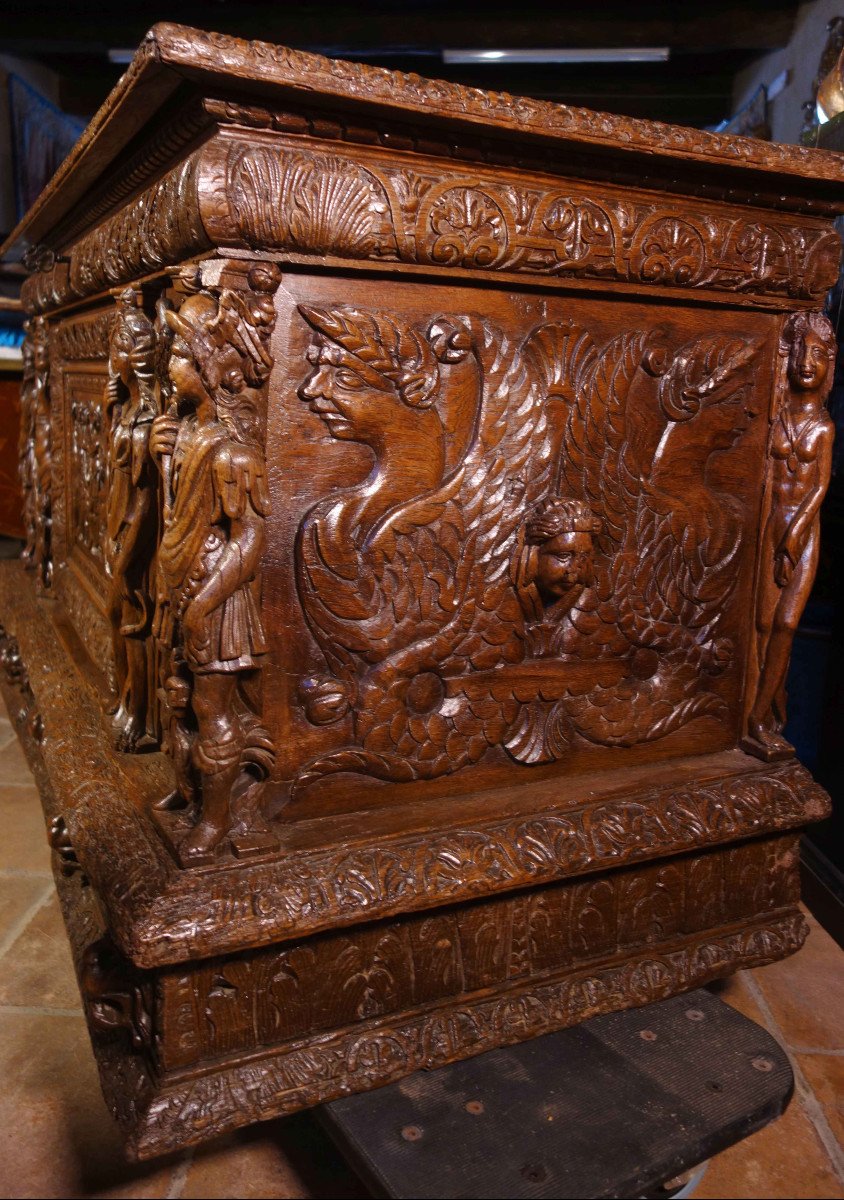Castral Wedding Chest: The Judgment Of Paris, Late 16th Century-photo-2