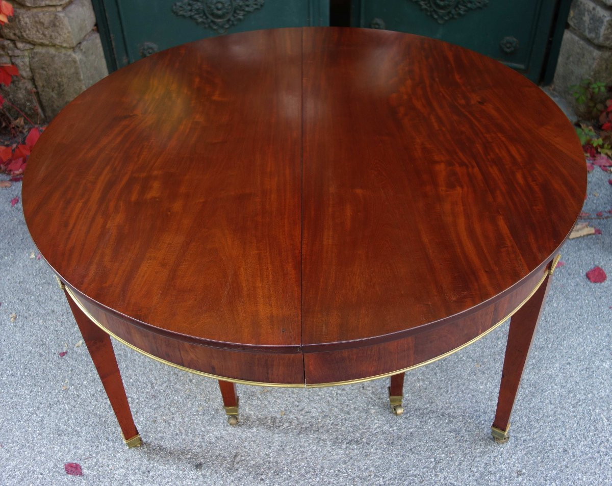A Castle-sized Table In Flamed Mahogany, 5 Meters Long-photo-2