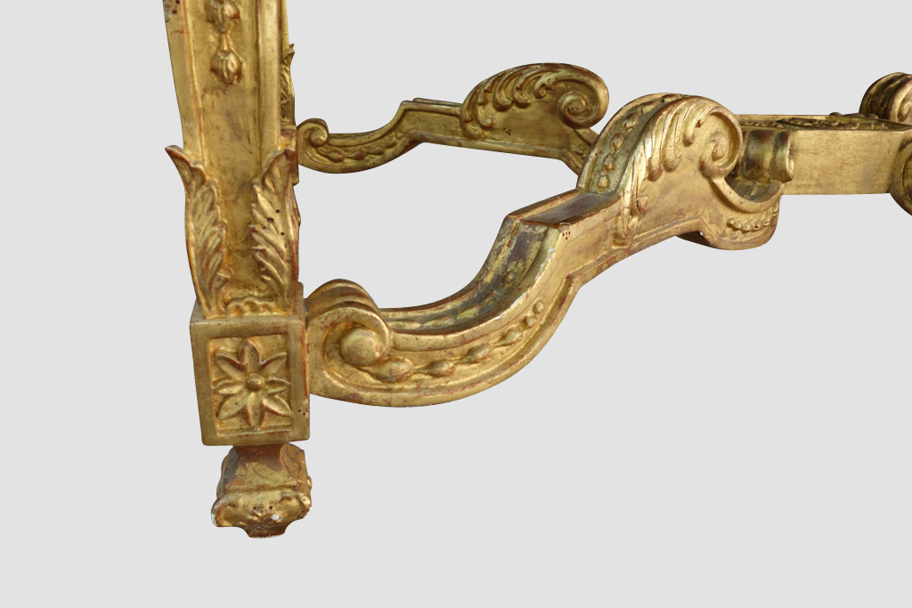 Table Hunting In Golden Wood Style Louis XIV, XIX-photo-5